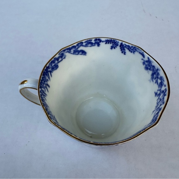 Royal Crown Derby Tea Cup & Saucer Vintage Mikado England Blue & White Gold Rim - Picture 7 of 14